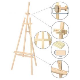 Мольберт стаціонарний Ліра №41, сосна 71х80х170 макс. висота полотна 124см (регулюється) ROSA Studio