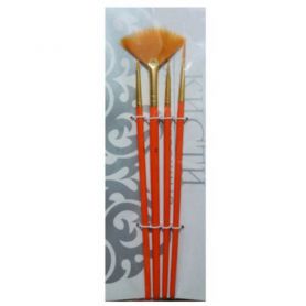 Набір пензликів нейлон 4шт віялова, (№0,2/0) круглі, (№1) пласка J.Otten Набір пензликів нейлон 4шт віялова, (№0,2/0) круглі, (№1) пласка J.Otten