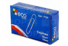 Скріпка 78мм овальна 30шт Eagle Скріпка 78мм овальна 30шт Eagle