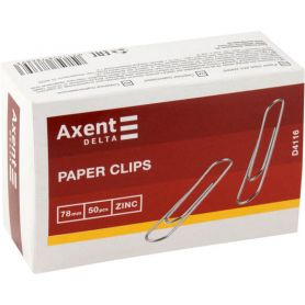 Скріпка 78мм овальна 50шт Delta by Axent оцинкована Скріпка 78мм овальна 50шт Delta by Axent оцинкована