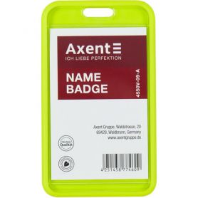 Бейдж вертикальный - чехол салатовый 65х110 (вкладыш 54х85) Soft Touch Axent Бейдж вертикальный - чехол салатовый 65х110 (вкладыш 54х85) Soft Touch Axent