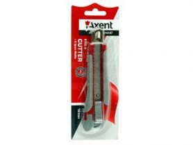 Нож канцелярский 18мм корпус пластиковый, металлические направляющие, резиновые вставки+2сменных лезвия Axent Нож канцелярский 18мм корпус пластиковый, металлические направляющие, резиновые вставки+2сменных лезвия Axent