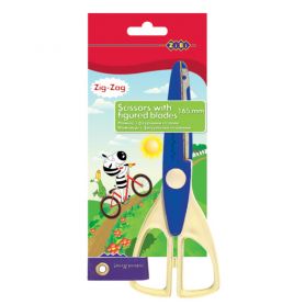Ножницы 16,5см для творчества зиг-заг ZiBi на блистере синие Ножницы 16,5см для творчества зиг-заг ZiBi на блистере синие
