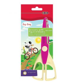 Ножницы 16,5см для творчества зиг-заг ZiBi на блистере розовые Ножницы 16,5см для творчества зиг-заг ZiBi на блистере розовые