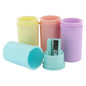 Точилка KUM пластиковая с контейнером Mini Pastell микс
