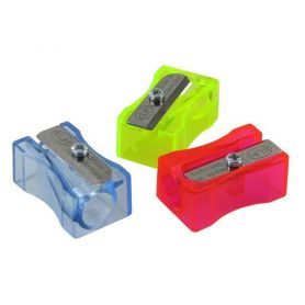 Точилка KUM пластиковая без контейнера флуорисцентная микс