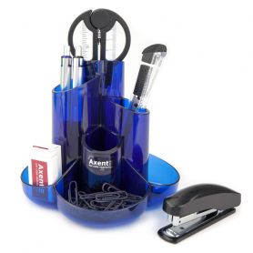 Набор настольный 09 предметов Axent Cascade синий