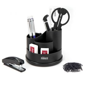 Набір настільний 09 предметів Axent Welle чорний обертається у блістері