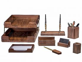 Набор настольный 8 предметов Bestar орех Набор настольный 8 предметов Bestar орех