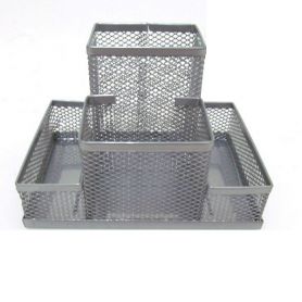 Підставка канцелярська металева сітка 4 відділення срібляста Josef Otten Підставка канцелярська металева сітка 4 відділення срібляста Josef Otten