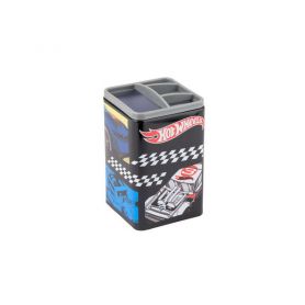 Стакан для ручок метал 4 відділення квадратний Hot Wheels Kite Стакан для ручок метал 4 відділення квадратний Hot Wheels Kite