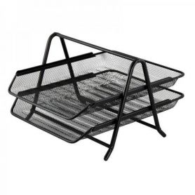 Лоток горизонтальний 2-х ярусний металевий сітка чорний Buromax Лоток горизонтальний 2-х ярусний металевий сітка чорний Buromax