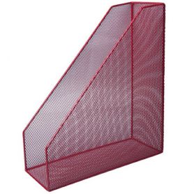 Лоток вертикальный 1 отделение металлический сетка красный Buromax Лоток вертикальный 1 отделение металлический сетка красный Buromax