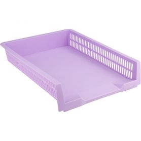 Лоток горизонтальний пластиковий бузковий Axent Лоток горизонтальний пластиковий бузковий Axent