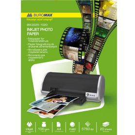 Фотобумага А-4 Buromax 180г/м2 глянцевая 20 листов Фотобумага А-4 Buromax 180г/м2 глянцевая 20 листов