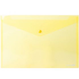 Папка пластикова А-4 на кнопці Economix прозора жовта Папка пластикова А-4 на кнопці Economix прозора жовта