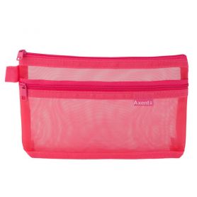 Папка А-6 на блискавці Axent Voyage 2 від. розширення рожева (сітчаста нейлонова фактура)