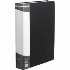 Папка пластикова А-4 80 файлів Buromax в пластиковому боксі чорна Папка пластикова А-4 80 файлів Buromax в пластиковому боксі чорна
