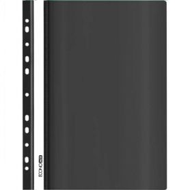 Скоросшиватель А-4 Economix с перф. на 11 отверстий фактура глянец черный Скоросшиватель А-4 Economix с перф. на 11 отверстий фактура глянец черный