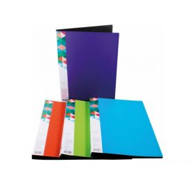 Папка пластиковая А-4 прижим Clip B Optima двухцветная ассорти