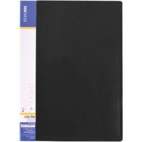 Папка пластиковая А-4 прижим Clip B Economix Light черная Папка пластиковая А-4 прижим Clip B Economix Light черная