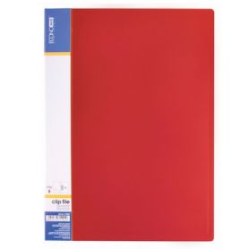 Папка пластиковая А-4 прижим Clip B Economix красная Папка пластиковая А-4 прижим Clip B Economix красная