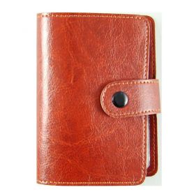 Візитниця 24 візитки 80х105 на кнопці, Sarif червоно-коричнева Brisk Office Візитниця 24 візитки 80х105 на кнопці, Sarif червоно-коричнева Brisk Office