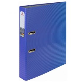 Папка-регистратор А-4 50мм Optima печатное одностороннее покрытие синяя Папка-регистратор А-4 50мм Optima печатное одностороннее покрытие синяя