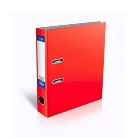 Папка-регистратор А-5 70мм PP Economix одностороннее покрытие красная Папка-регистратор А-5 70мм PP Economix одностороннее покрытие красная
