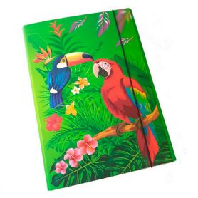 Папка-коробка на резинке ITEM А-4 60мм Райские птицы Папка-коробка на резинке ITEM А-4 60мм Райские птицы