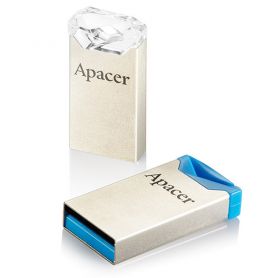 Модуль Flash 64Gb Apacer Crystal/Blue металевий ,видвижний Модуль Flash 64Gb Apacer Crystal/Blue металевий ,видвижний