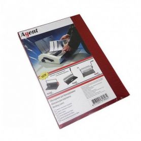 Обложка А-4 для переплета 180/200 мкм прозрачная красная Обложка А-4 для переплета 180/200 мкм прозрачная красная