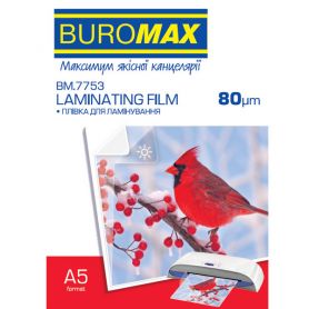 Пленка 80 мкм глянц. для ламинирования, А-5, 100л (154х216) Buromax Пленка 80 мкм глянц. для ламинирования, А-5, 100л (154х216) Buromax