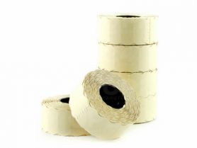 Етикет стрічка 26х12 1500шт фігурна біла СПІТЧ Етикет стрічка 26х12 1500шт фігурна біла СПІТЧ