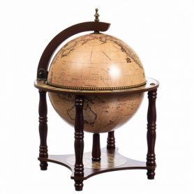 Глобус-бар настольный D33см Н56см дерево Мир
