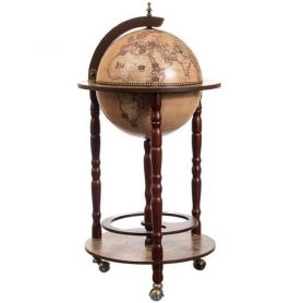 Глобус-бар настольный D33см H88см дерево Винтаж