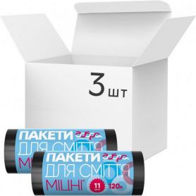 Мешки для мусора 120лх20шт (90*110) черные Мешки для мусора 120лх20шт (90*110) черные