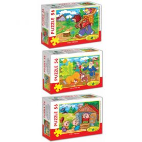 Пазл Енергія Плюс 56ел. Маша та Ведмідь, Ріпка, Троє поросят (набір 3шт,13х17,5см) Пазл Енергія Плюс 56ел. Маша та Ведмідь, Ріпка, Троє поросят (набір 3шт,13х17,5см)