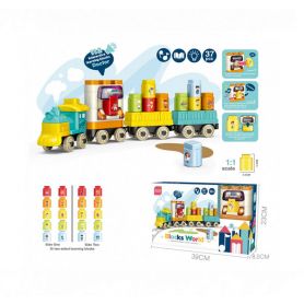 Конструктор з великих деталей потяг, 37 дет. світло, звук