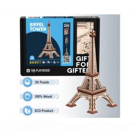 Конструктор Ейфелева вежа механічна дерев'яна 3D-модель