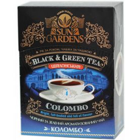 Чай Sun Gardens 100гр. смесь чорного и зел. Чай Sun Gardens 100гр. смесь чорного и зел.