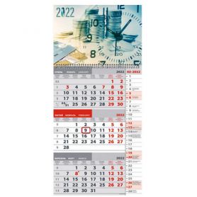 Календарь настенный перекидной квартальный Діловий 29х62см 1 пружина *ФП Календарь настенный перекидной квартальный Діловий 29х62см 1 пружина *ФП